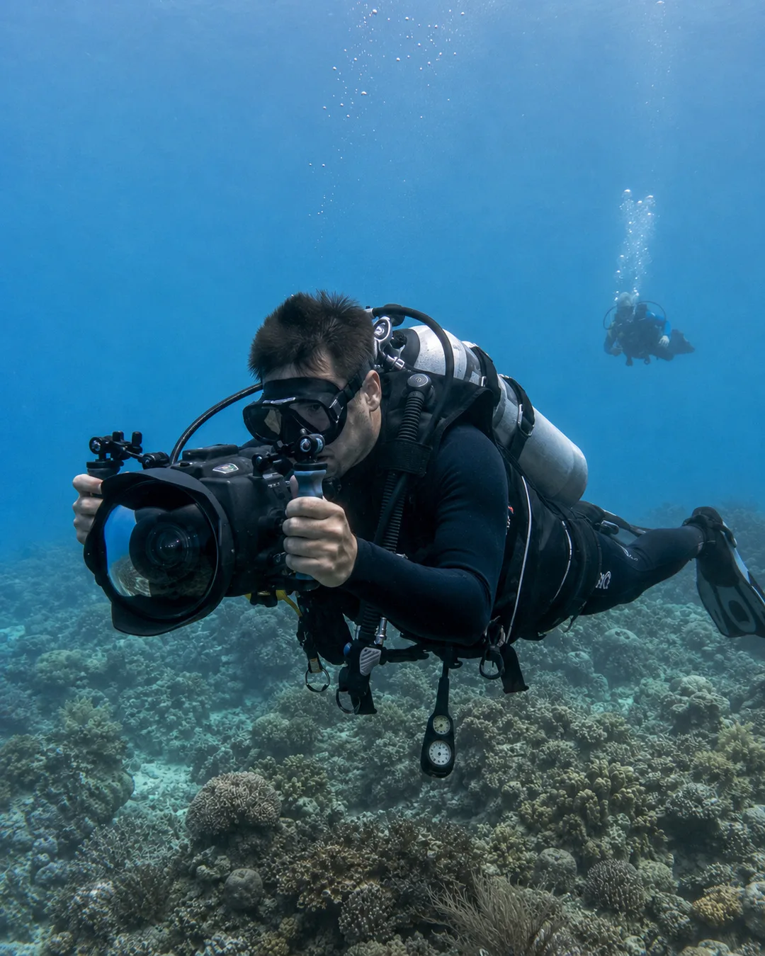 Diver documenting an underwater field session